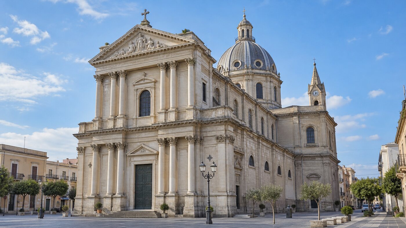 Veduta della Basilica di San Sebastiano a Barcellona Pozzo di Gotto
