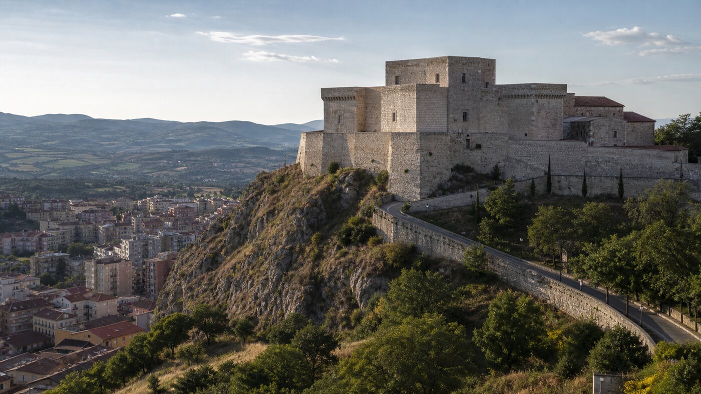 Veduta del Castello Monforte sopra Campobasso