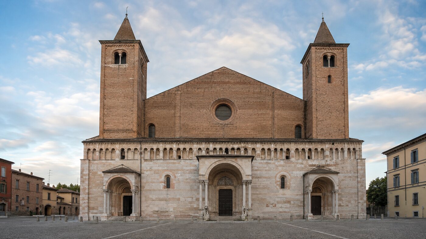 Veduta del Duomo di San Donnino a Fidenza