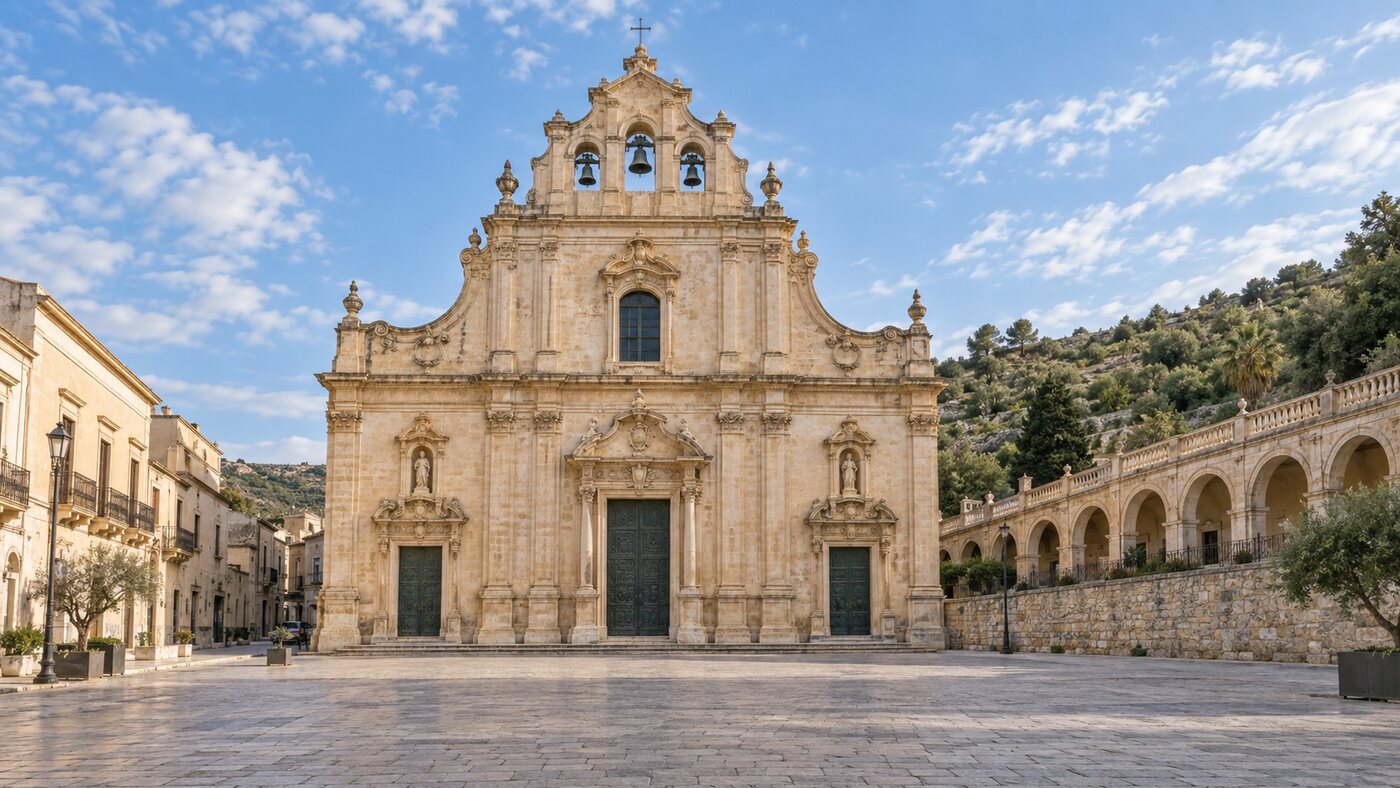 Veduta della Basilica di San Sebastiano a Melilli