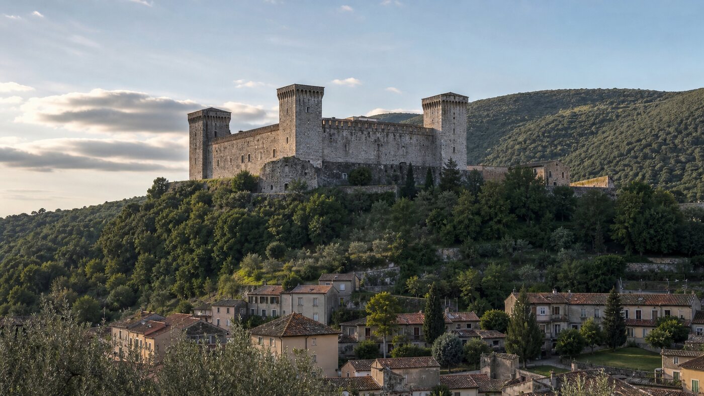 Veduta della Rocca Albornoziana sopra Narni