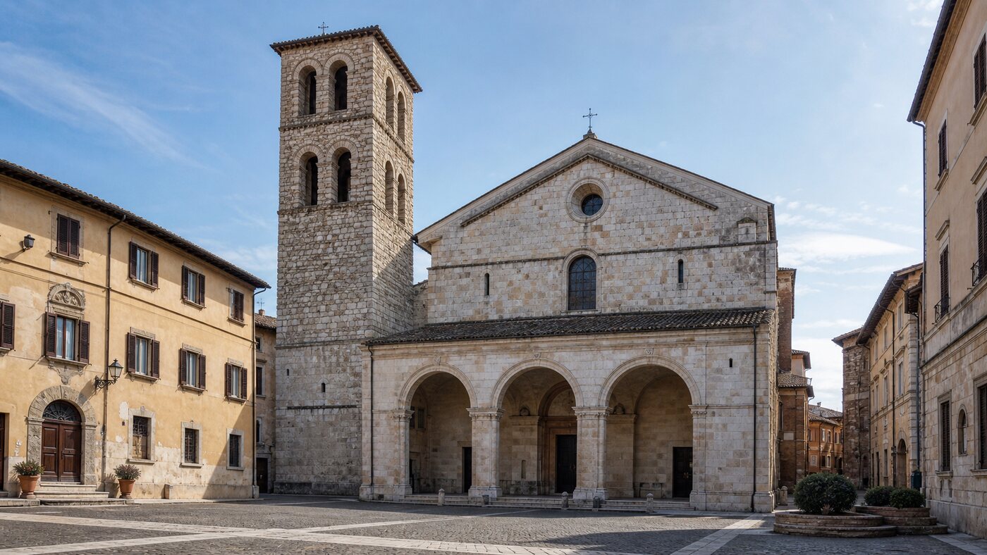Veduta della Cattedrale di Santa Maria Assunta a Rieti