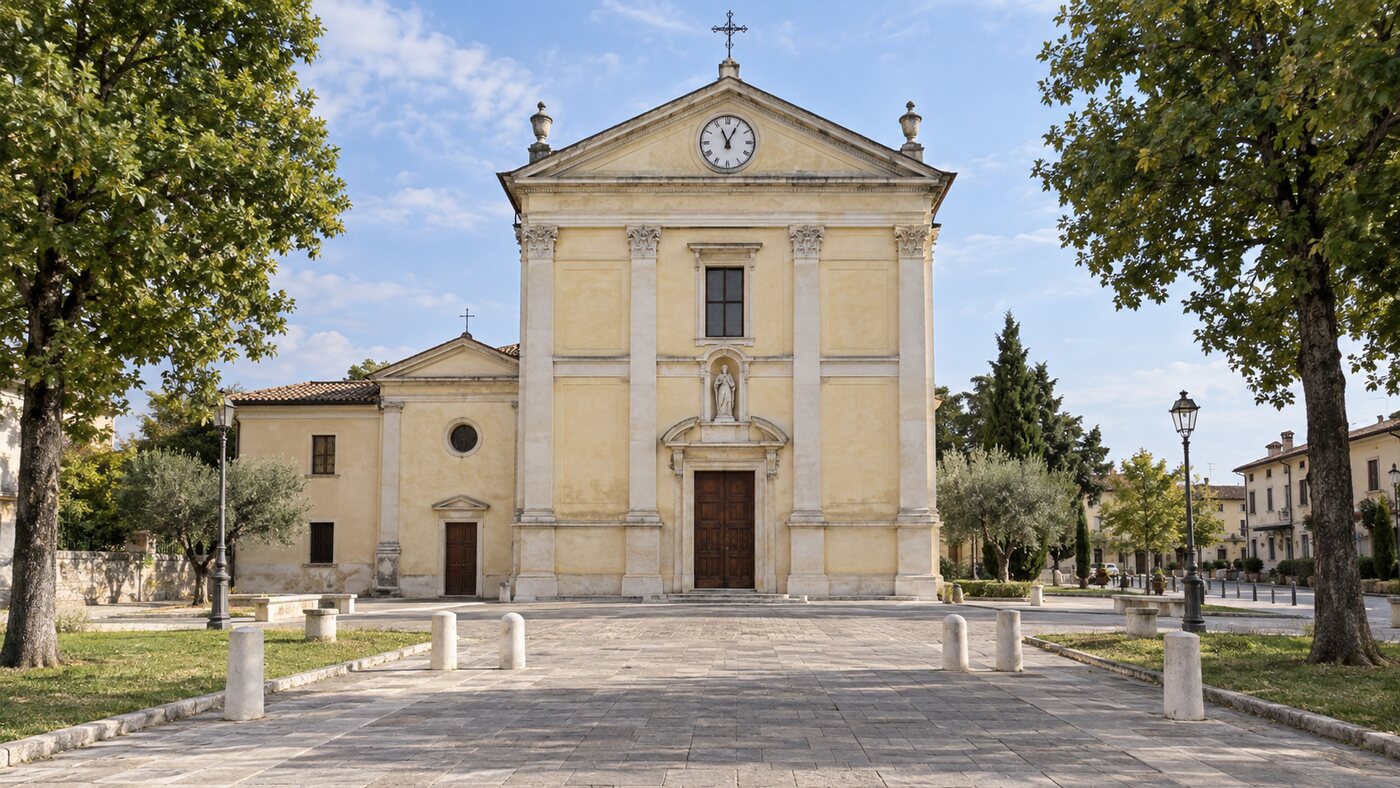 Veduta della chiesa di San Martino Vescovo a San Martino Buon Albergo